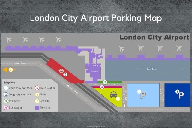 London city airport parking map